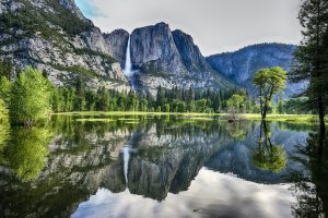 flooded waters of Yosemite valley